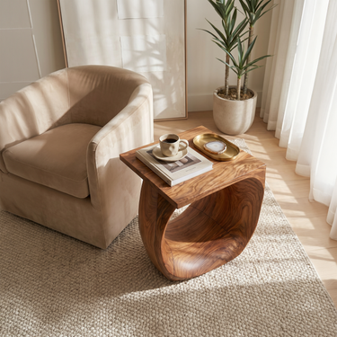 Rustic End Table For Bedroom Living Room
