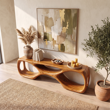 Luxury Organic Console Table For Modern Entryway