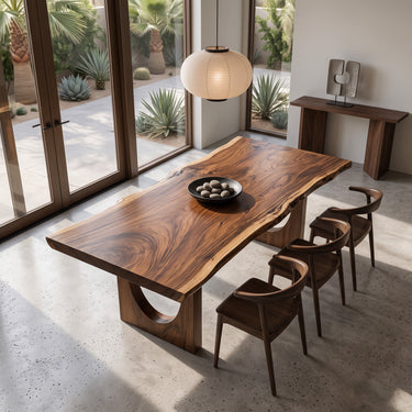 Artistic Live Edge Dining Table For Kitchen Dining Area