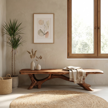 Rustic Bench For Hallway Living Room