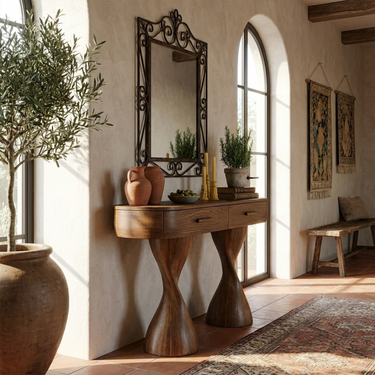 Rustic Entryway Table For Foyer Hallway
