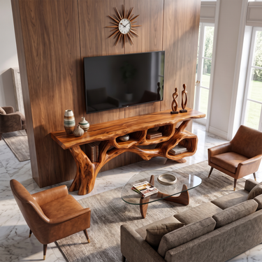 Organic Sculptural TV Cabinet For Living Room