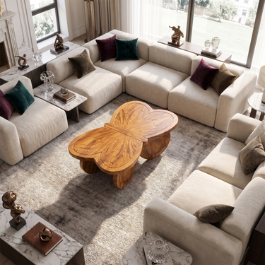 Modern Sculptural Center Table For Living Room