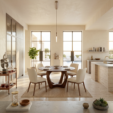 Elegant Round Dining Table For Minimalist Modern Interior