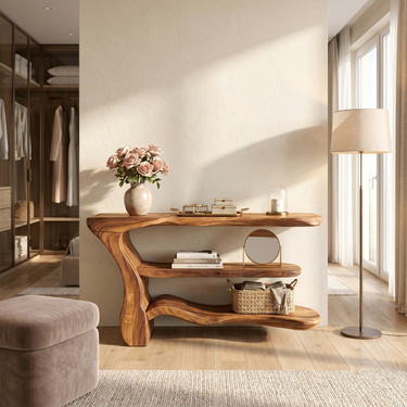 Rustic Storage Console Table For Bedroom Office