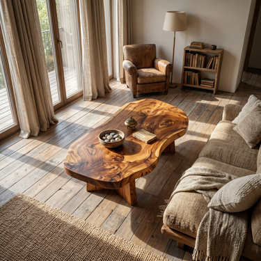Farmhouse Wood Coffee Table For Bedroom Lounge