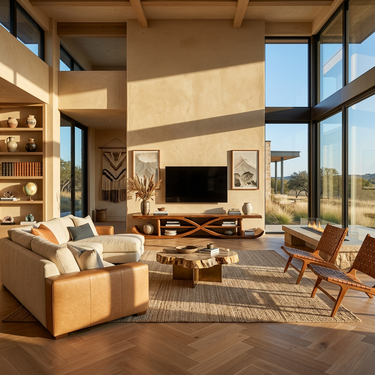 Wooden TV Stand X-shaped Frame Design For Living Room