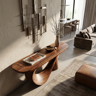 Rustic Statement Console Table For Entryway