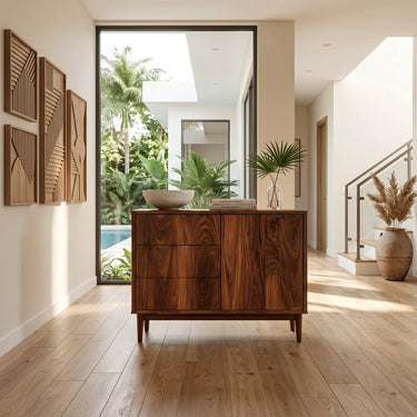 Minimalist  Console Table With Multiple Compartments For Living Room
