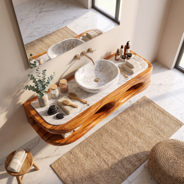 Elegant Single Sink Vanity For Bathroom
