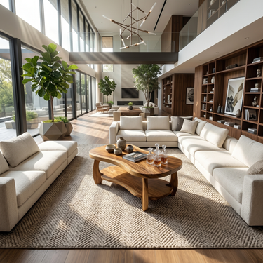 Tropical Oval Coffee Table For Living Room