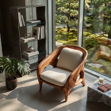 Organic Sculptural Armchair For Living Room