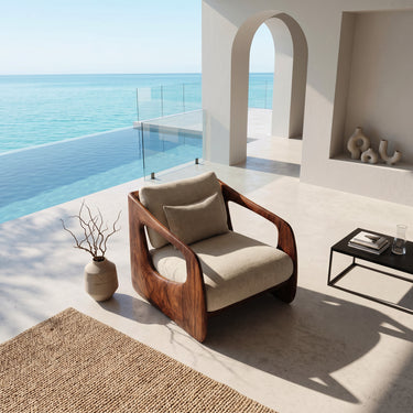 Contemporary Wooden Armchair For Cozy Living Room