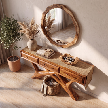 Branch Inspired Console Table For Elegant Hallway