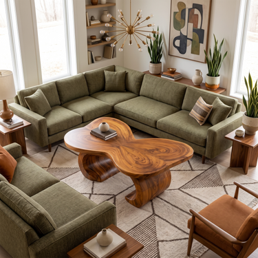 Organic Modern Coffee Table For Living Room