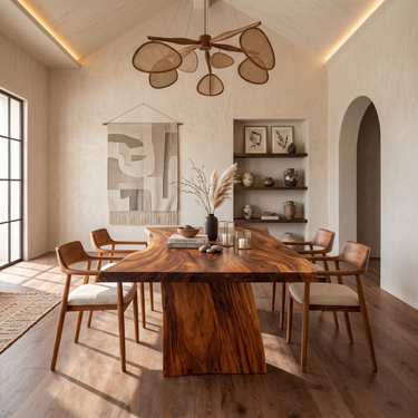 Contemporary Live Edge Dining Table For Entertaining Space