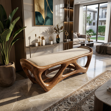 Designer Wooden Bench Creative Studio