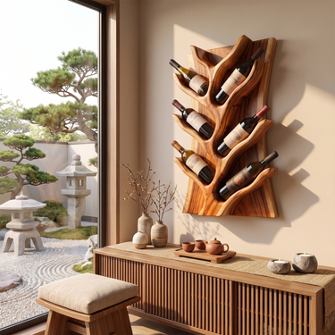 Botanical Wall Wine Holder For Dining Room