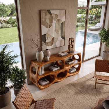 Organic Modern Console Table For Entryway Living Room
