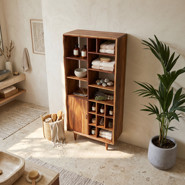 Rustic Landscape Storage Cabinet Mountain Retreat
