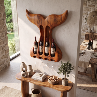 Whale Fluke Wine Holder For Coastal Decor