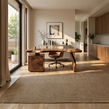 Contemporary Desk With Storage For Curated Home Office