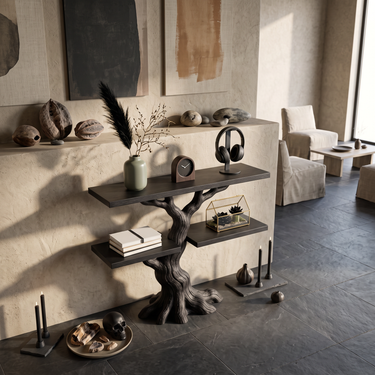 Mid Century Rooted Display Table For Gothic Halloween Furniture