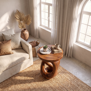 Contemporary Wood Side Table For Bedroom