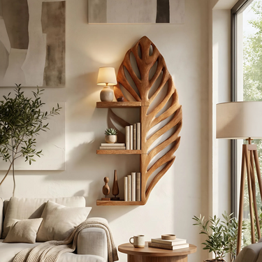 Mid Century Display Shelf For Living Room Accent