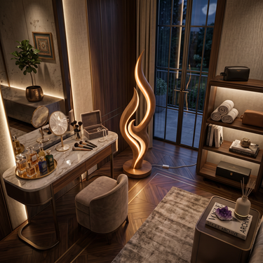 Contemporary Double Wave Lamp For Lounge Area