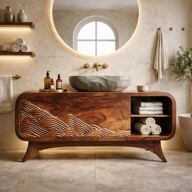 Contemporary Wooden Bathroom Vanity For Bathroom Decor