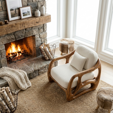 Japandi Lounge Chair For Living Room