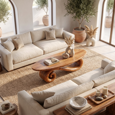 Coastal Modern Coffee Table For Seaside Living Room