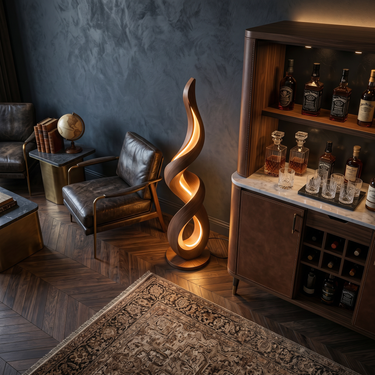 Mid Century Candle Flame Floor Lamp For Interior