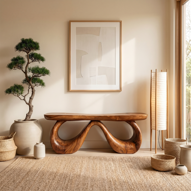 Organic Modern Bench For Reading Nook