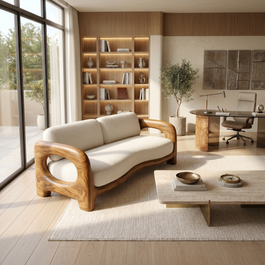 Organic Loop Frame Sofa Luxury Modern Residence