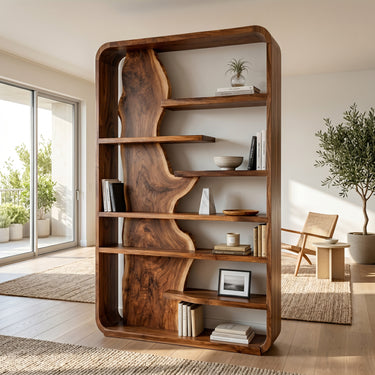 Contemporary Wooden Standing Shelf For Home Office Storage