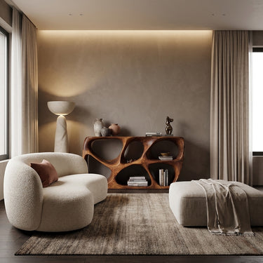 Elegant Wood Console Table With Open Storage For Living Room