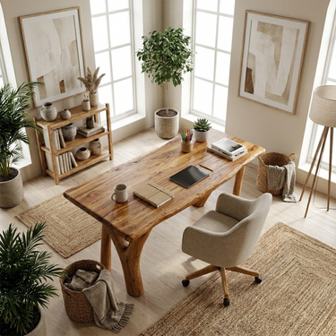 Organic Modern Writing Desk For Study Room