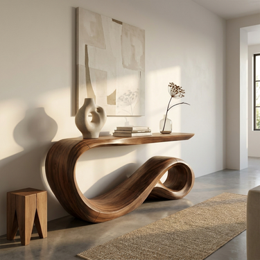 Rustic Hallway Console Table For Entryway