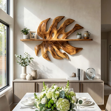 Mid Century Wall Shelf For Kitchen Pantry Storage