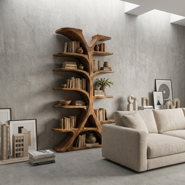 Sculptural Tree Bookshelf For Reading Corner