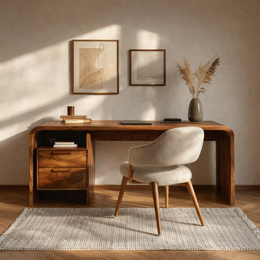 Modern Writing Desk With Drawers For Workspace
