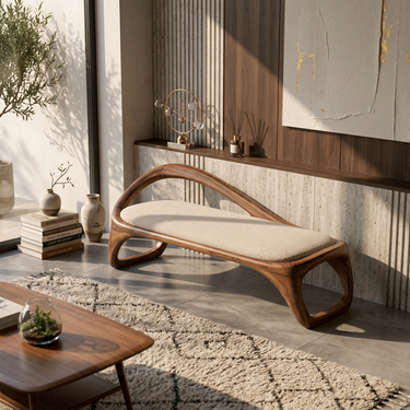 Luxury Sculptural Bench Penthouse Interior