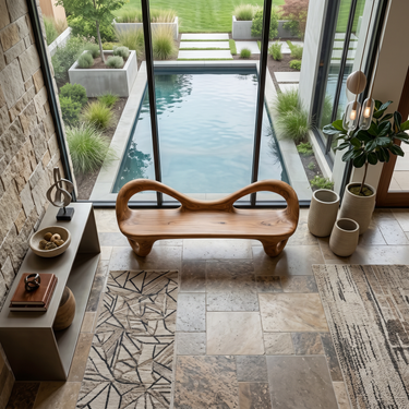 Organic Wooden Bench For Contemporary Home Decor