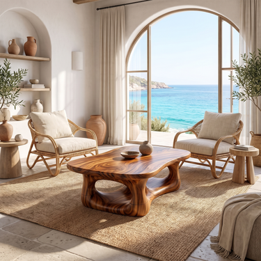 Freeform Coffee Table For Scandinavian Living Room