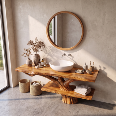 Tree Inspired Bathroom Vanity Cabinet For Bathroom