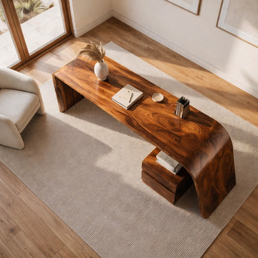 Minimal Wooden Office Desk For Home Office