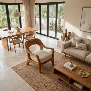 Organic Modern Statement Chair Luxury Living Space