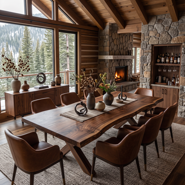 Luxury Live Edge Dining Table For Family Dining Space